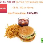 how to use zomato first order 100 off, zomato first order promo code